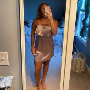 Metallic pink dress!!